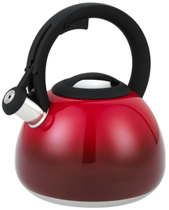 Red Kettle Body Gradient Color Spray Paint Painted Stainless Steel Whistling Teapot