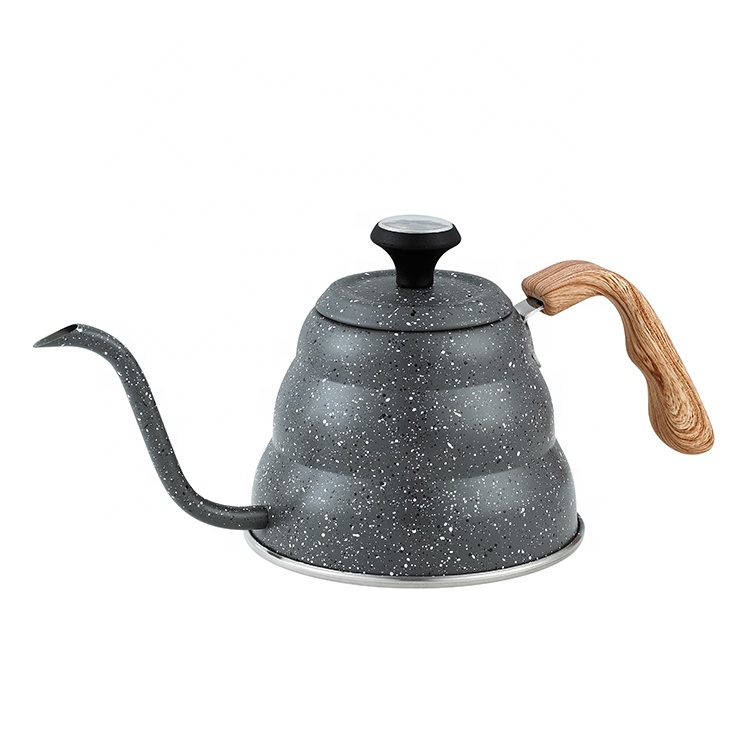 1L Multifunctional Wholesale Hot Selling Gooseneck Kettle Stainless Steel Pot Custom Modern Coffee Teapot With Nylon Handle